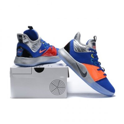 Nike Erkek Pg 3 Nasa Racer Mavi / Metal Gümüş Spor Ayakkabı Türkiye - SBTL8SEW